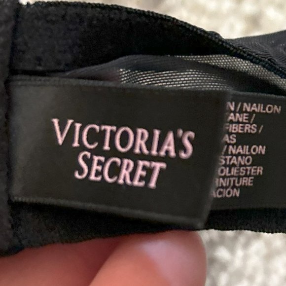 Victoria Secret Purple Satin and Black Lace Very Sexy Lined Demi Bra 34DD - Picture 5 of 5